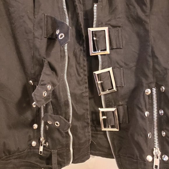 💌 Studded Black Coat Jacket - Picture 3 of 3